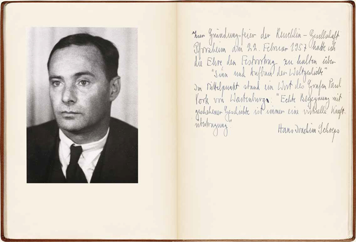 Hans-Joachim Schoeps, Professor für Religions- und Geistesgeschichte, Gast der REUCHLIN-GESELLSCHAFT am 22.2.1957