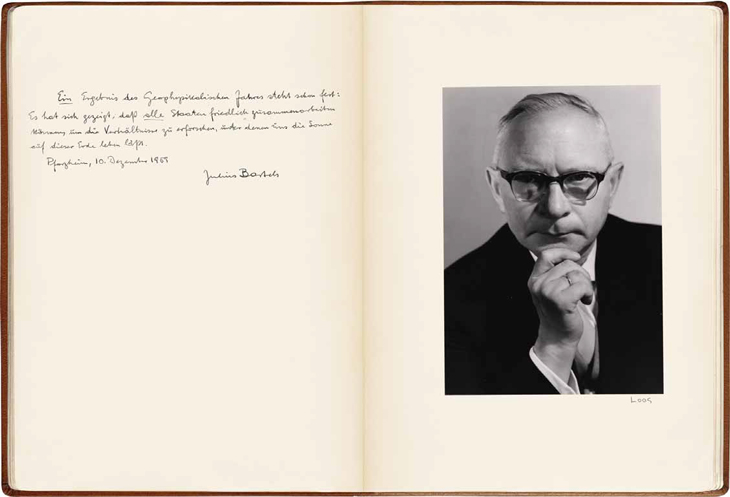 Julius Bartels - Geophysiker - Gast der REUCHLIN-GESELLSCHAFT am 10.12.1959